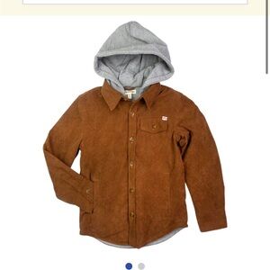 Appaman NWT glen contrast hooded shirt, sierra 3T